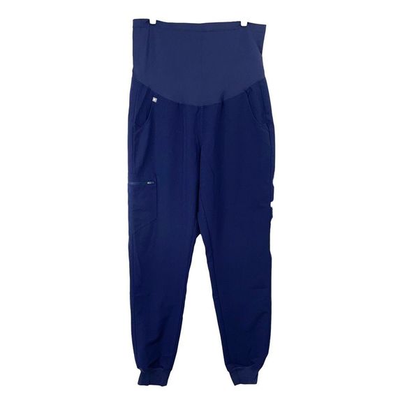 Figs Pants - Figs Zamora Maternity Jogger Scrub Pants Size LT Tall navy blue